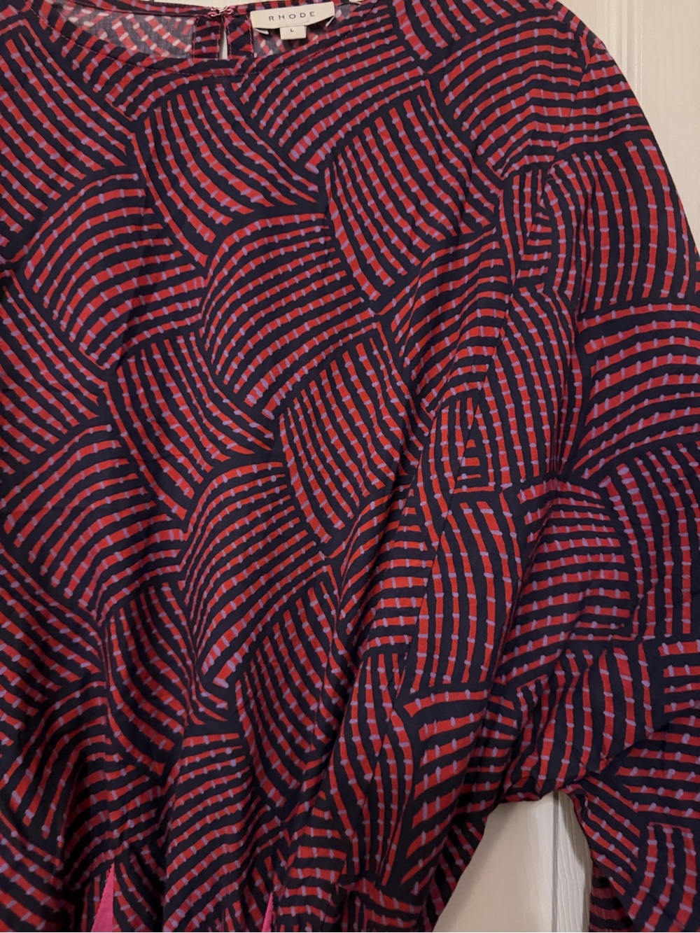 RHODE Pink and Black Geometric Long-Sleeve Dress - Picture 2 of 7